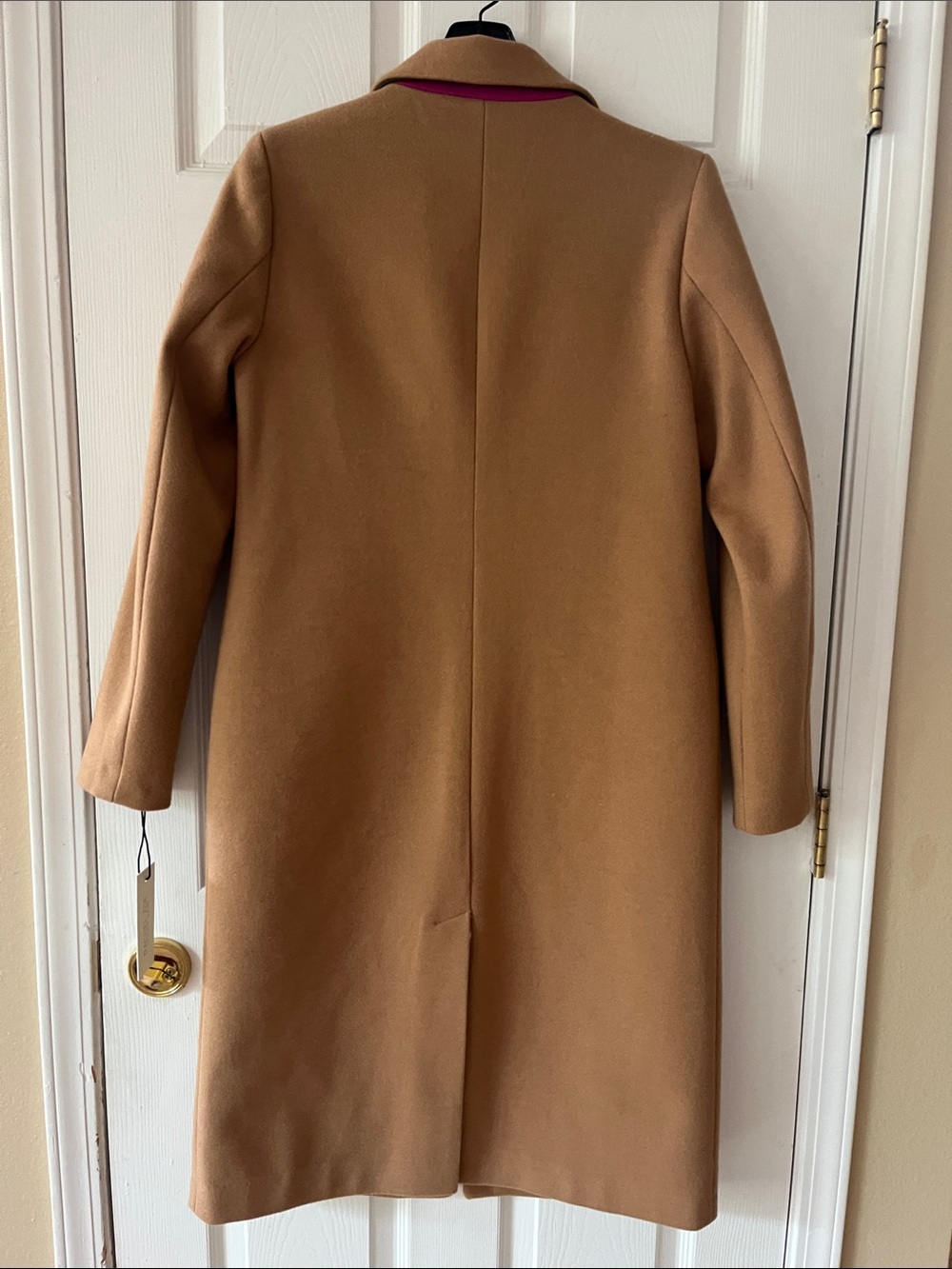 Rachel Zoe Camel Wool Blend Single-Breasted Long Coat - Picture 5 of 6